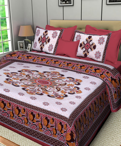 Braise Premium | Full Size 84 x 92 in | Double Bedsheet with 2 Pillow Covers (ECO 06)