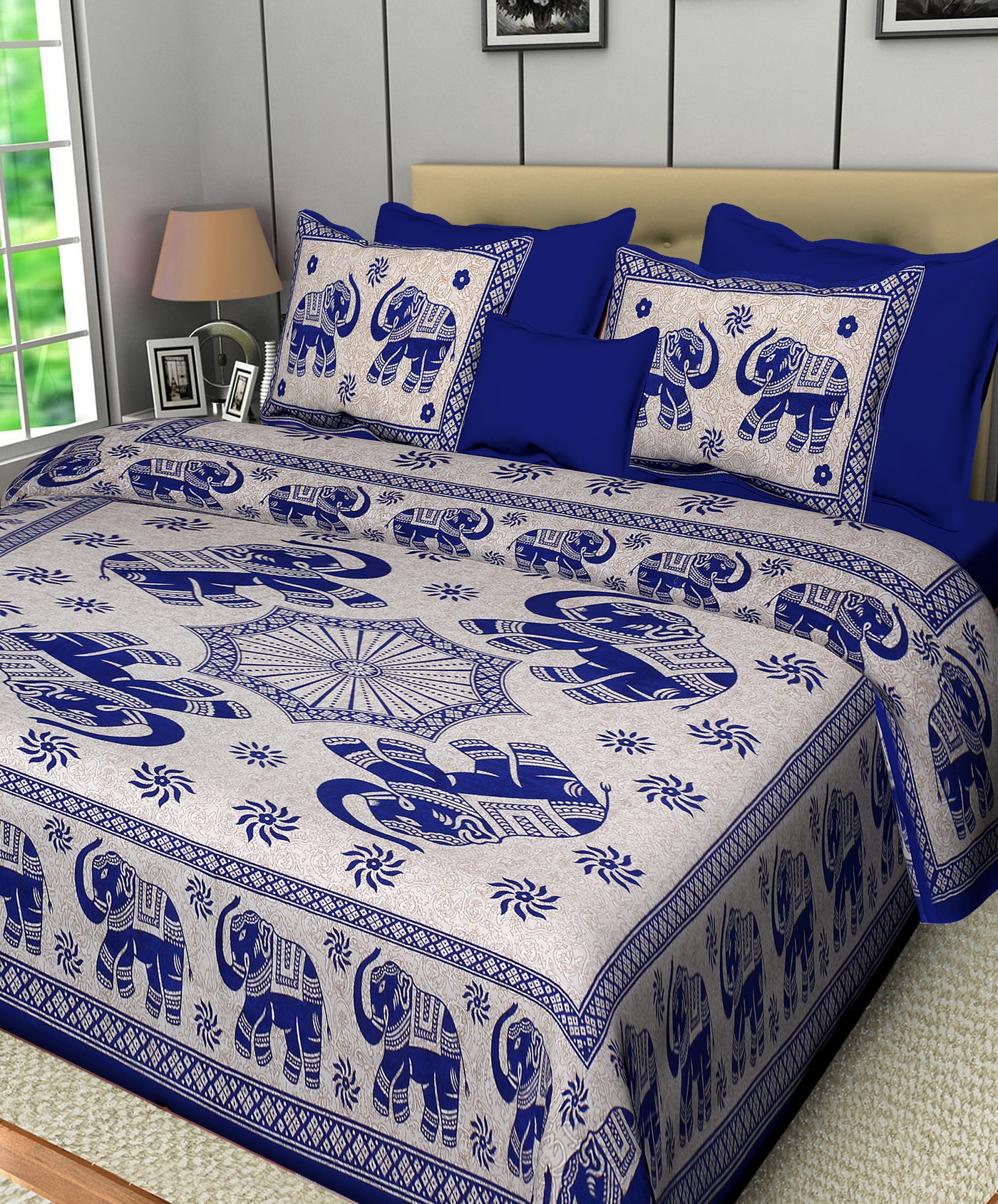 Braise Premium | Full Size 84 x 92 in | Double Bedsheet with 2 Pillow Covers (ECO 07)