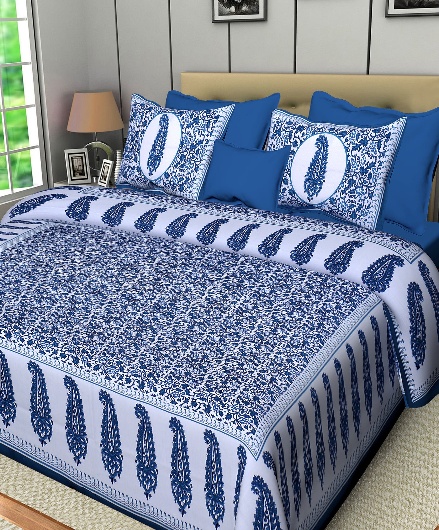 Braise Premium | Full Size 84 x 92 in | Double Bedsheet with 2 Pillow Covers (ECO 08)