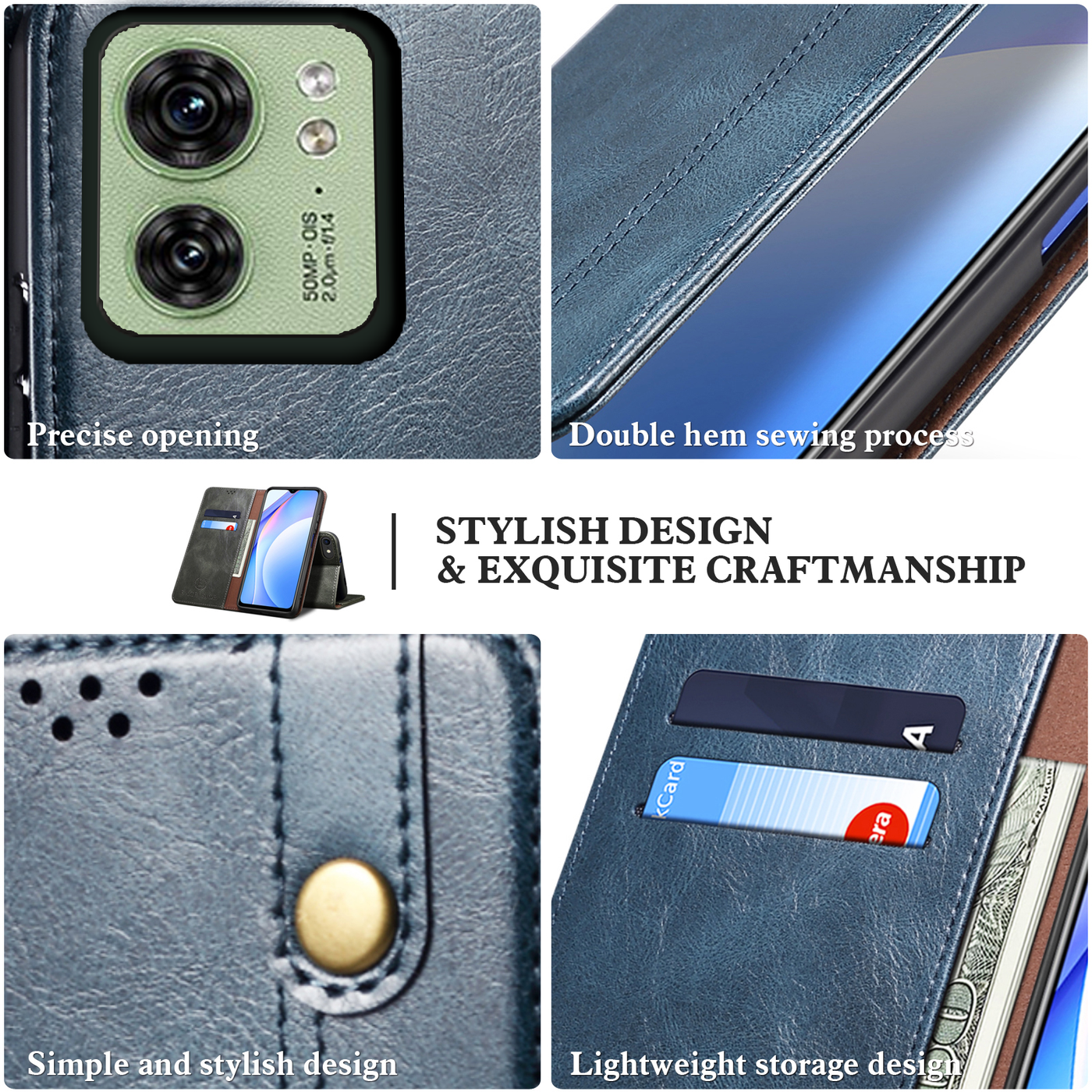 Moto Edge 40 5G Premium Vintage PU Leather Wallet flip Cover Case By Excelsior