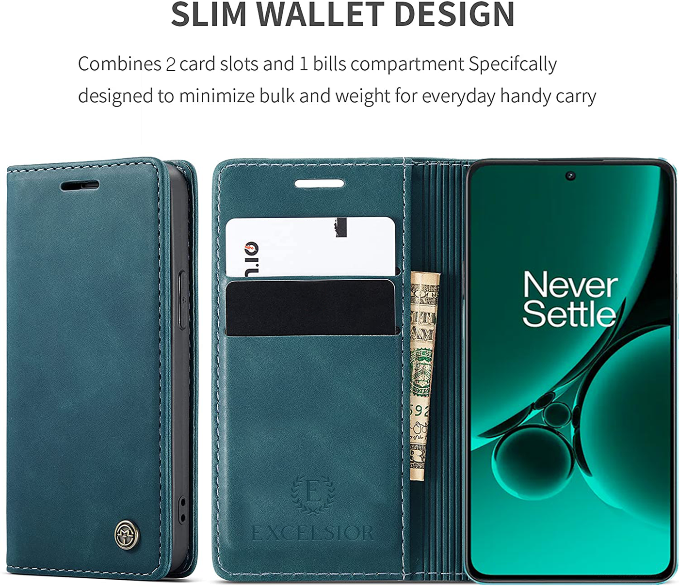 Oneplus Nord CE 3 Premium PU Leather Wallet flip Cover Case By Excelsior
