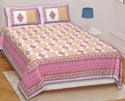 Braise Premium | Full Size 90 x 108 in | 100% Pure Cotton | Double Bedsheet with 2 Pillow Covers (ACC01)