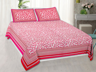 Braise Premium | Full Size 90 x 108 in | 100% Pure Cotton | Double Bedsheet with 2 Pillow Covers (ANKI03)