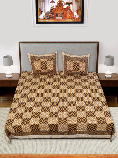 Braise Premium | Full Size 90 x 108 in | 100% Pure Cotton | Double Bedsheet with 2 Pillow Covers (AN02)