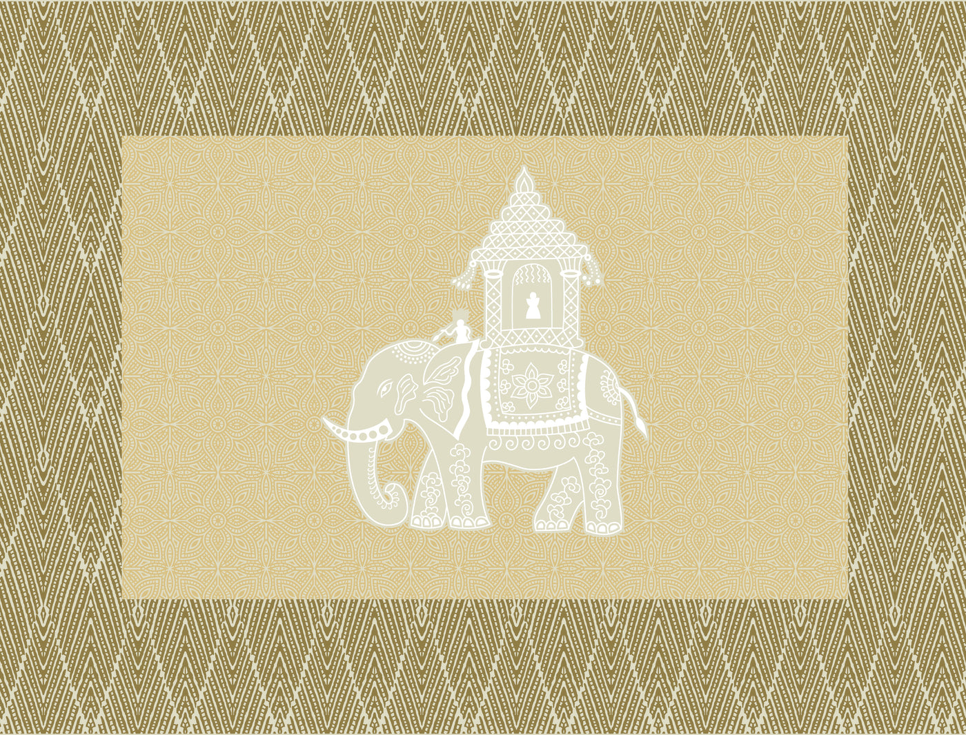 Braise Premium | Super King Size 108 x 108 in | 100% Pure Cotton | Double Bedsheet with 2 Pillow Covers (Elephant Design)