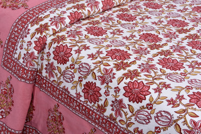 Braise Premium | Full Size 90 x 108 in | 100% Pure Cotton | Double Bedsheet with 2 Pillow Covers (ETHJAI02)