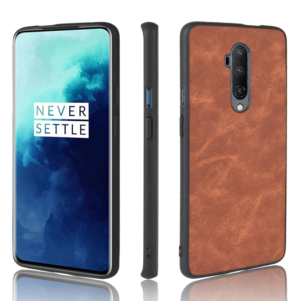 Oneplus 7T Pro coffee color leather back cover case