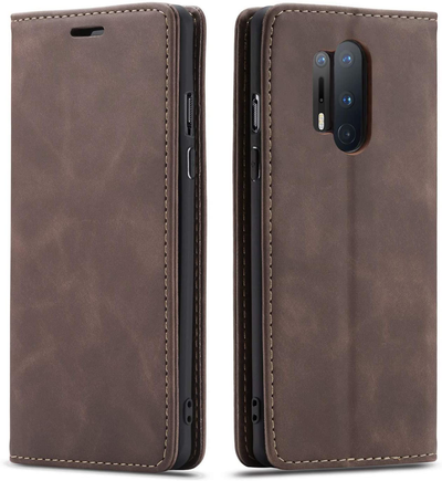 Oneplus 8 Pro coffee color leather wallet flip cover case By excelsior