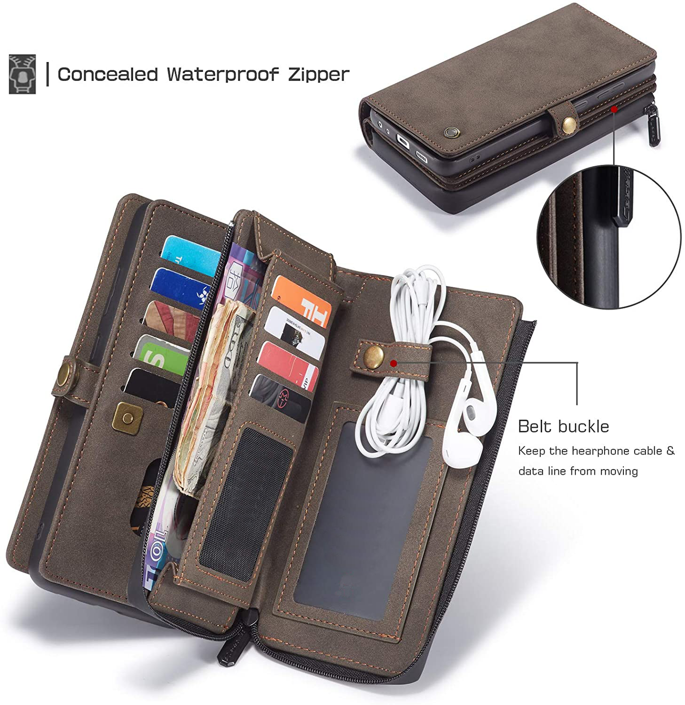 Oneplus Nord 2 full body protection Leather Wallet flip case cover by Excelsior