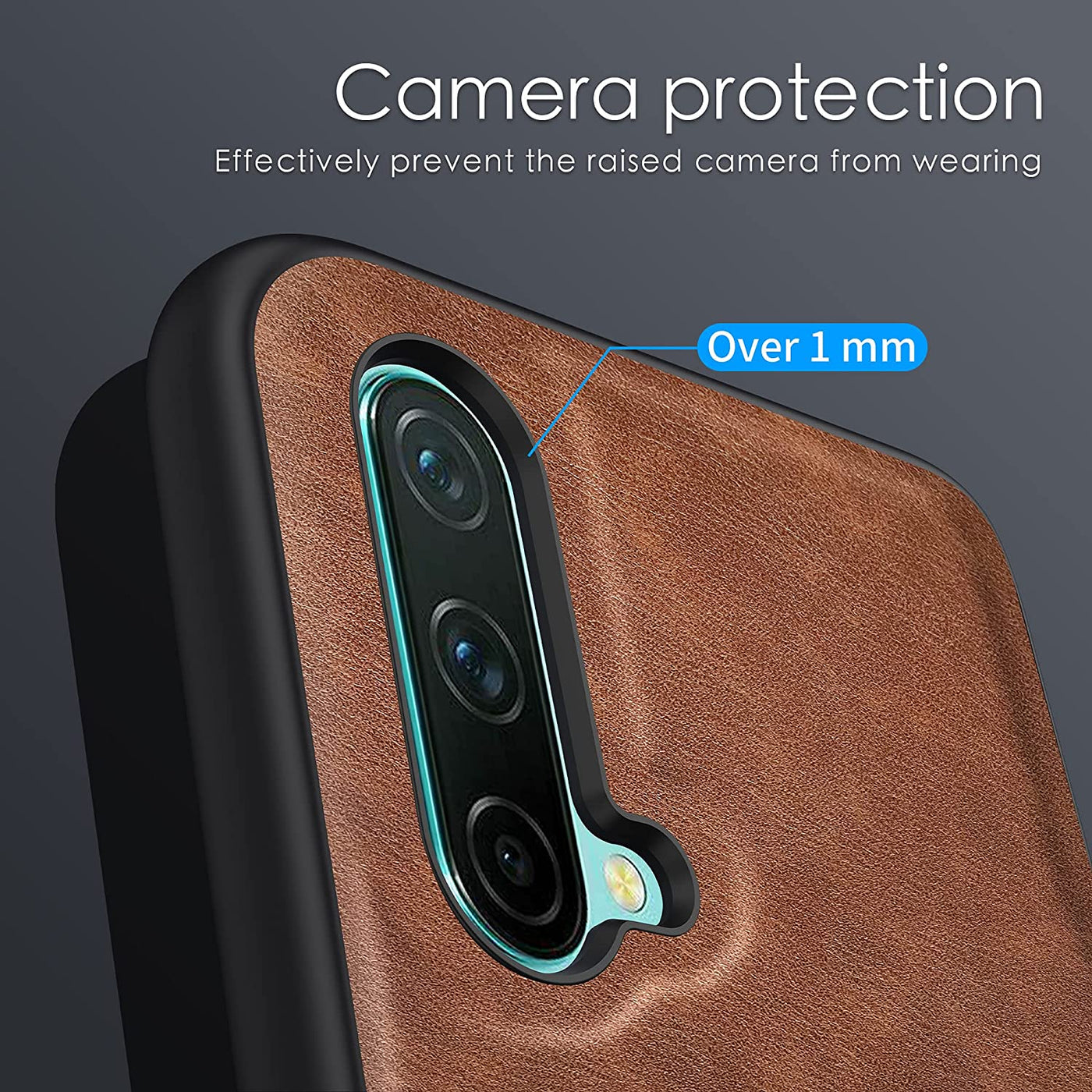 Oneplus Nord CE 5G leather case cover with camera protection