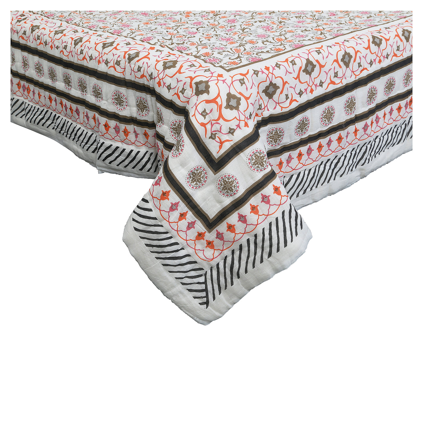 Braise Premium | Malmal with Cotton Filling | Jaipuri Razai Rajai | A/c Quilt for Double Bed | Large Size (RZEMP07)