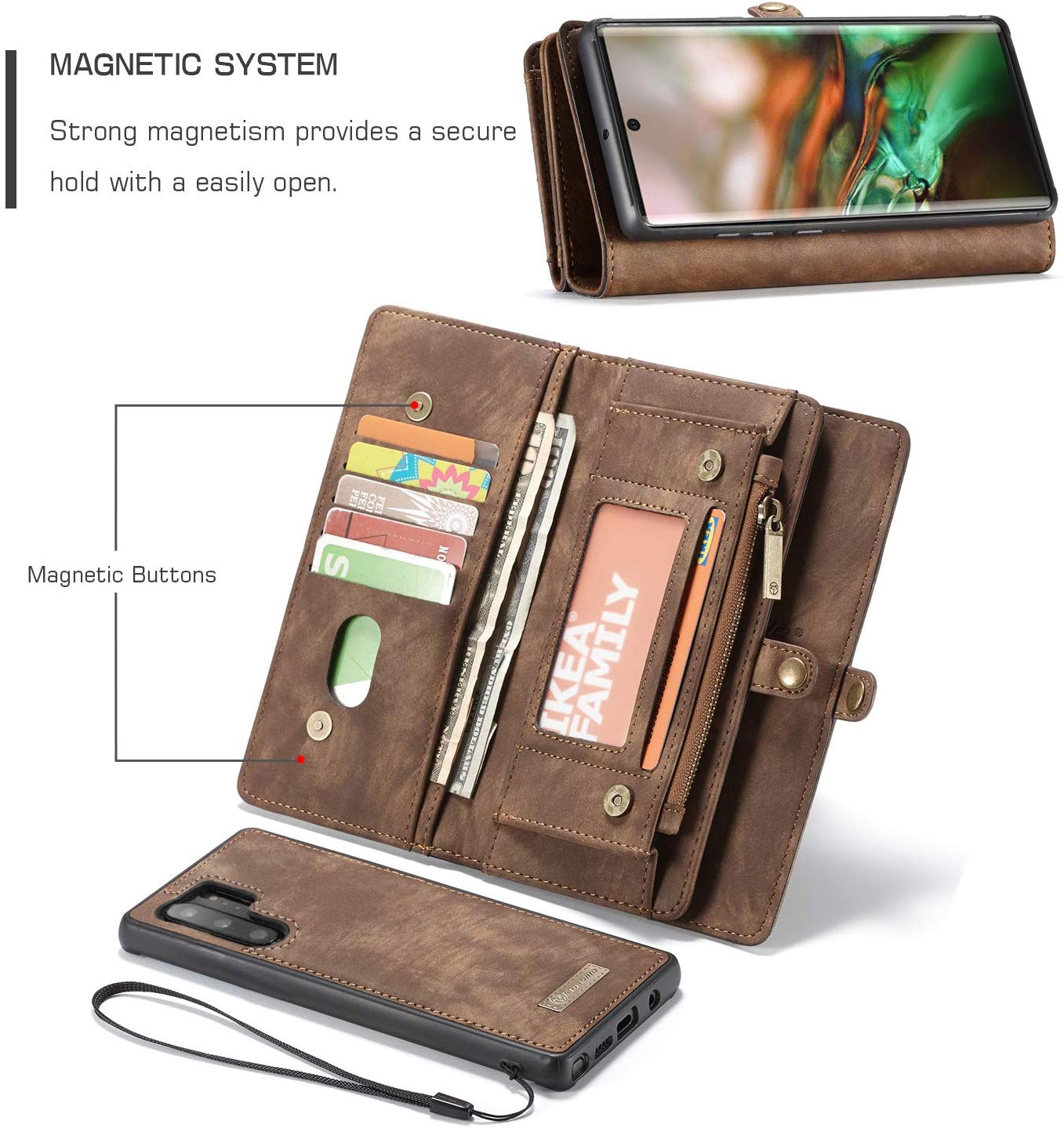 Samsung Galaxy Note 10 Plus Magnetic flip Wallet case cover