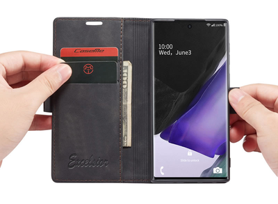 Samsung Galaxy Note 20 Leather Wallet flip case cover with card slots by Excelsior