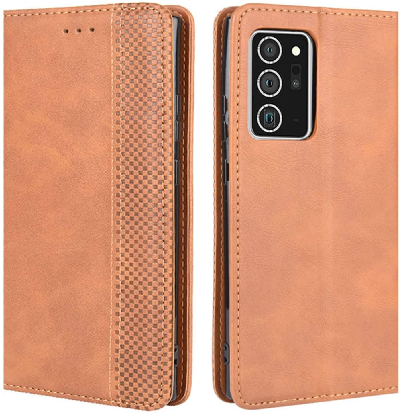 Samsung Galaxy Note 20 Ultra brown color leather wallet flip cover case By excelsior
