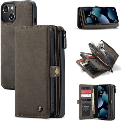 iPhone 13 mini flip wallet cover with detachable back case cover
