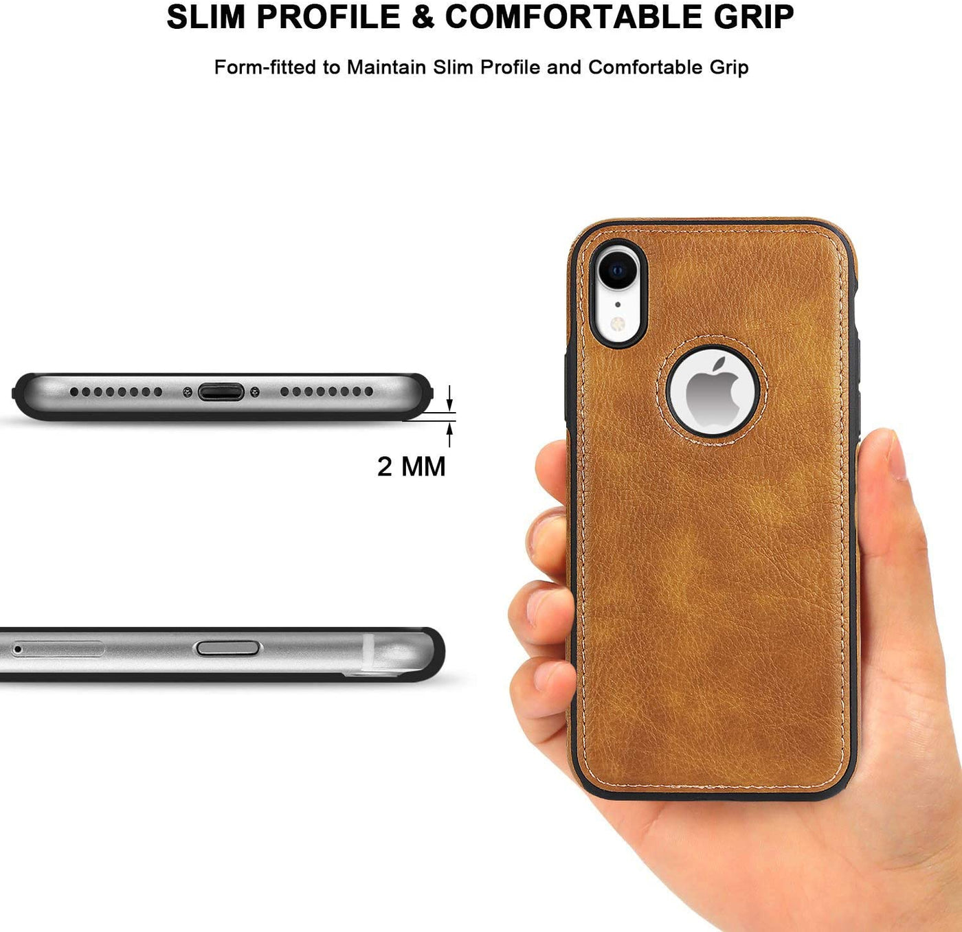 Apple iPhone XR leather back case cover