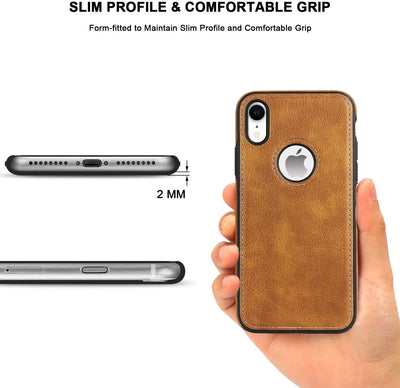 Apple iPhone XR leather back case cover