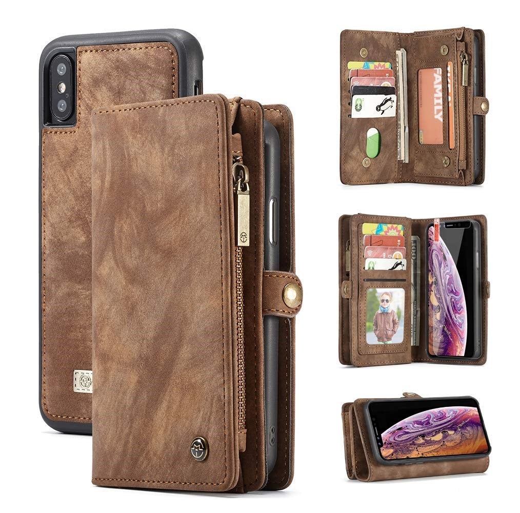 Apple iPhone XS Max coffee color leather wallet flip cover case By excelsior