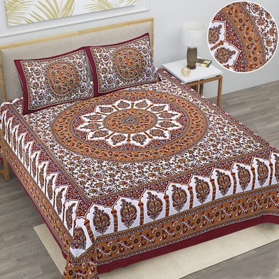 Braise Premium | Full Size 84 x 92 in | Double Bedsheet with 2 Pillow Covers (ECO 10)