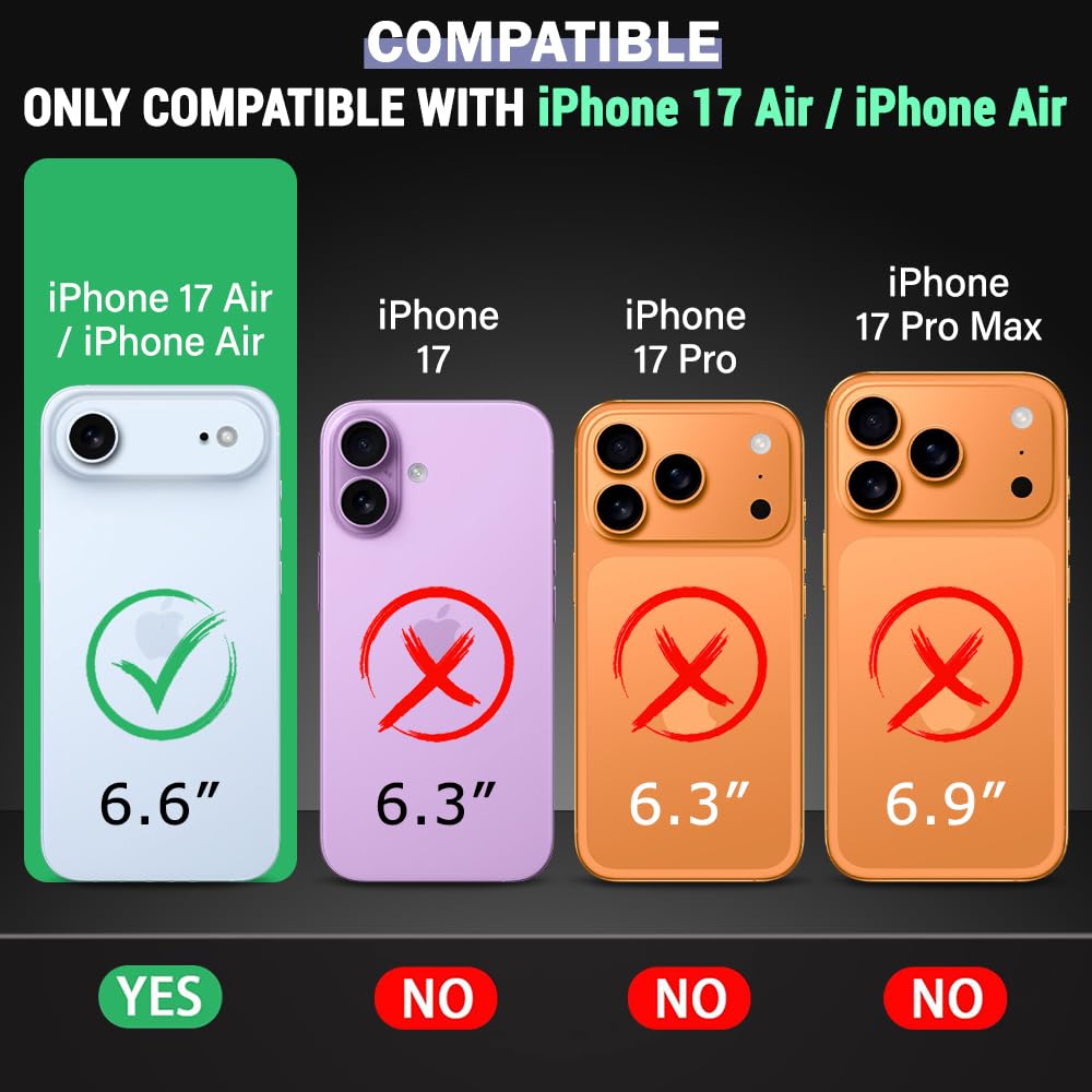 Apple iPhone 17 Air Premium PU Leather Wallet flip Cover Case By Excelsior