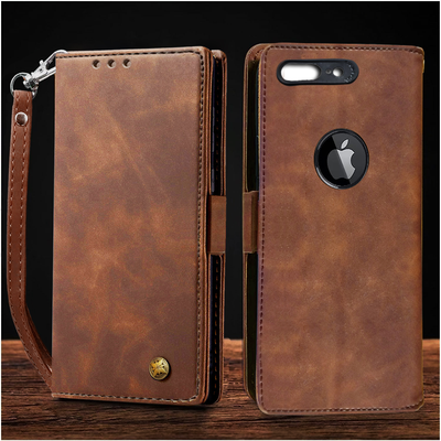 Apple iPhone 7 Plus | 8 Plus Premium PU Leather Wallet flip Cover Case By Excelsior