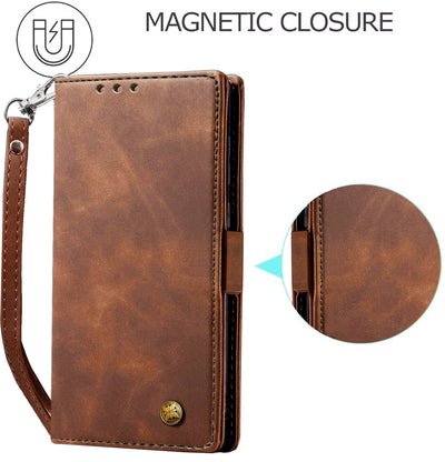 Apple iPhone X | XS Premium PU Leather Wallet flip Cover Case By Excelsior