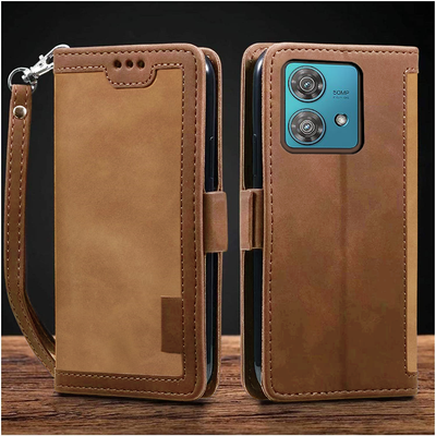 Moto Edge 40 NEO Premium PU Leather Wallet flip Cover Case By Excelsior