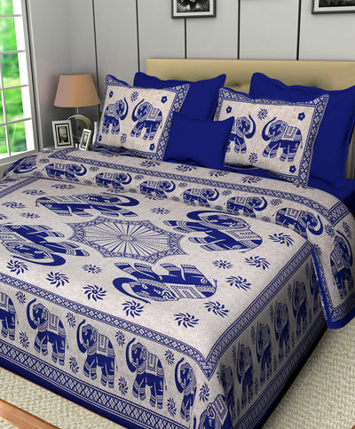 Wanderlust Premium | Full Size 84 x 92 in | Double Bedsheet with 2 Pillow Covers (ECO07)