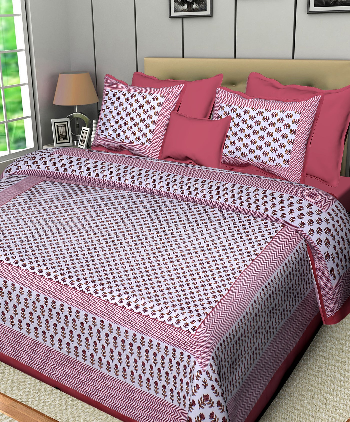 Braise Premium | Full Size 84 x 92 in | Double Bedsheet with 2 Pillow Covers (ECO 03)