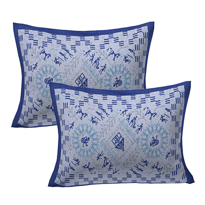 Braise Premium | Full Size 87 x 104 in | 100% Pure Cotton | Double Bedsheet with 2 Pillow Covers (PKC 06)