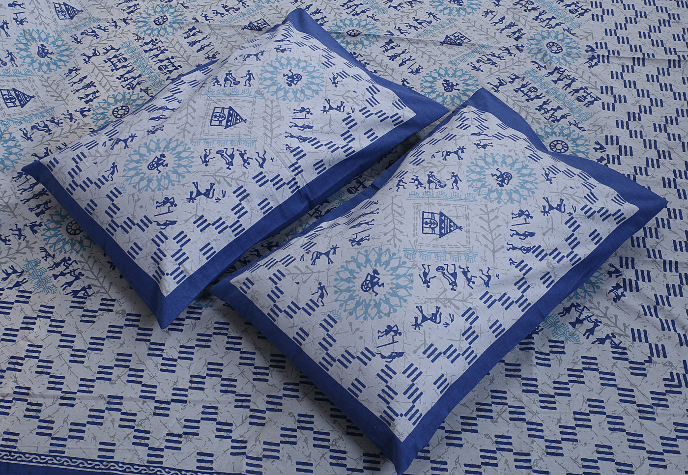 Braise Premium | Full Size 87 x 104 in | 100% Pure Cotton | Double Bedsheet with 2 Pillow Covers (PKC 06)
