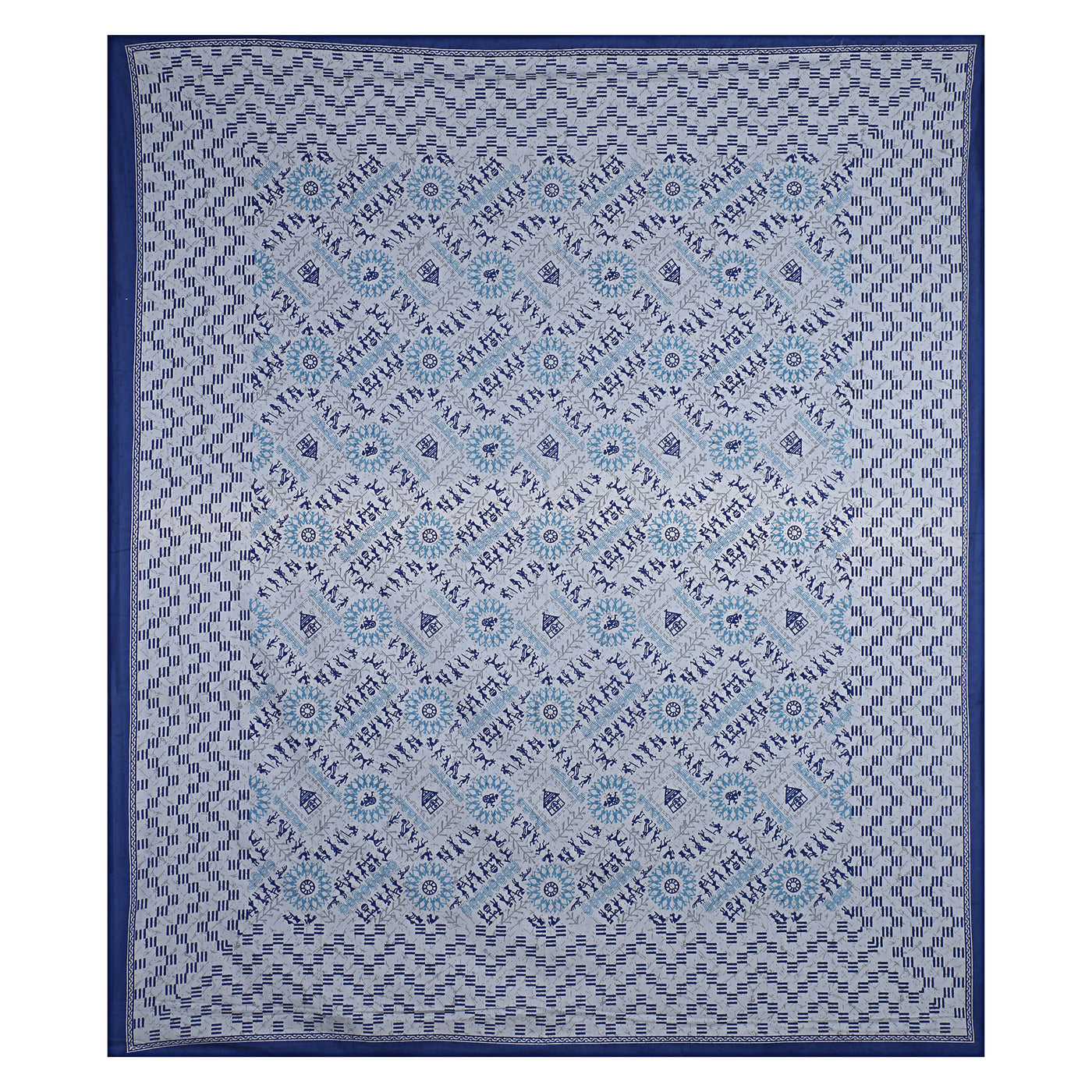 Braise Premium | Full Size 87 x 104 in | 100% Pure Cotton | Double Bedsheet with 2 Pillow Covers (PKC 06)