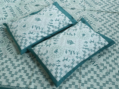 Braise Premium | Full Size 87 x 104 in | 100% Pure Cotton | Double Bedsheet with 2 Pillow Covers (PKC 06)