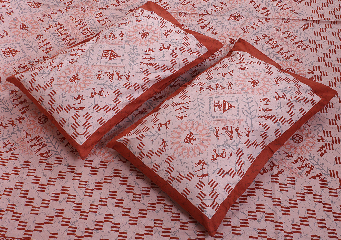 Braise Premium | Full Size 87 x 104 in | 100% Pure Cotton | Double Bedsheet with 2 Pillow Covers (PKC 06)