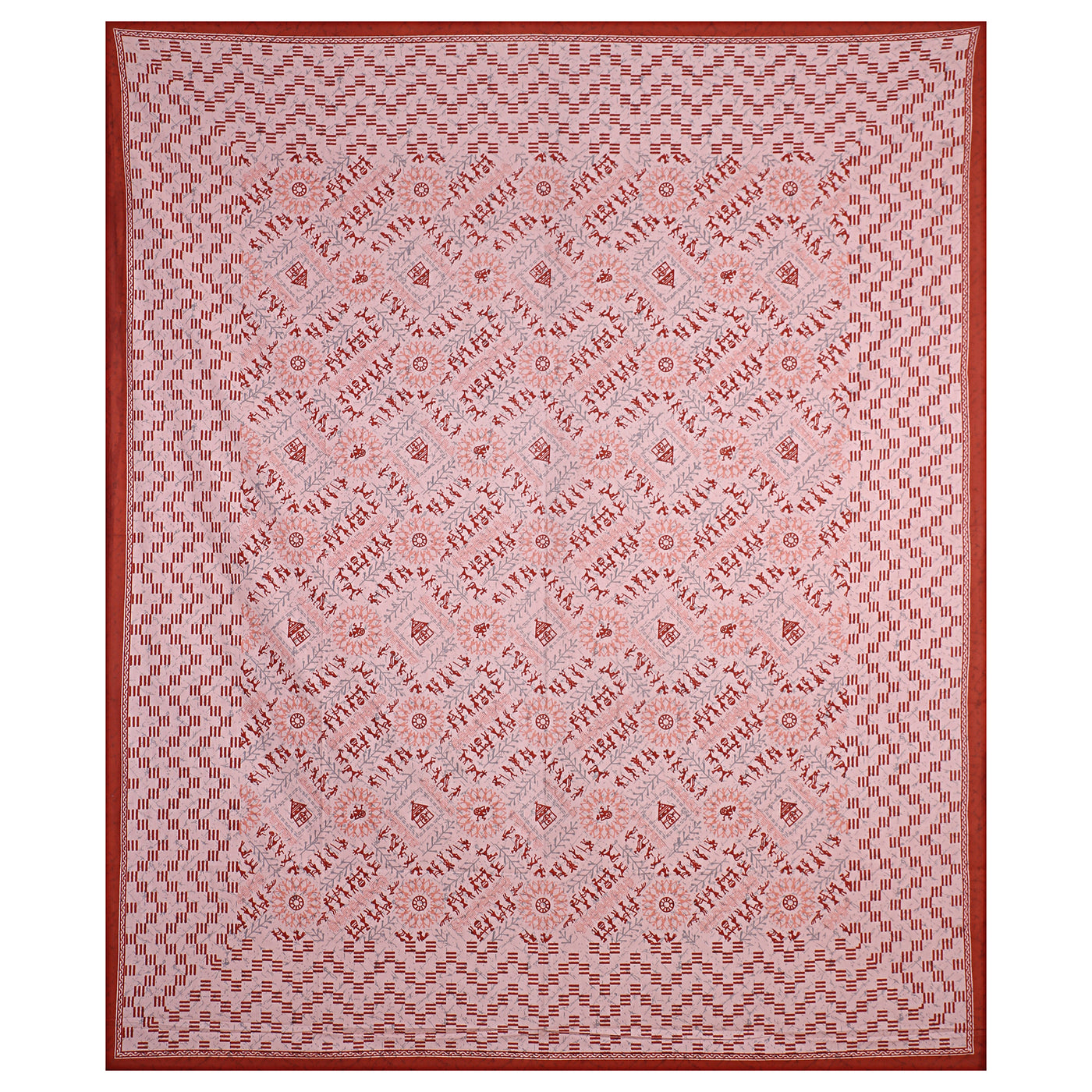 Braise Premium | Full Size 87 x 104 in | 100% Pure Cotton | Double Bedsheet with 2 Pillow Covers (PKC 06)