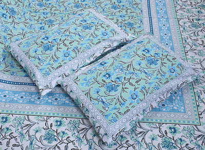 Braise Premium | Full Size 87 x 104 in | 100% Pure Cotton | Double Bedsheet with 2 Pillow Covers (PKC 02)