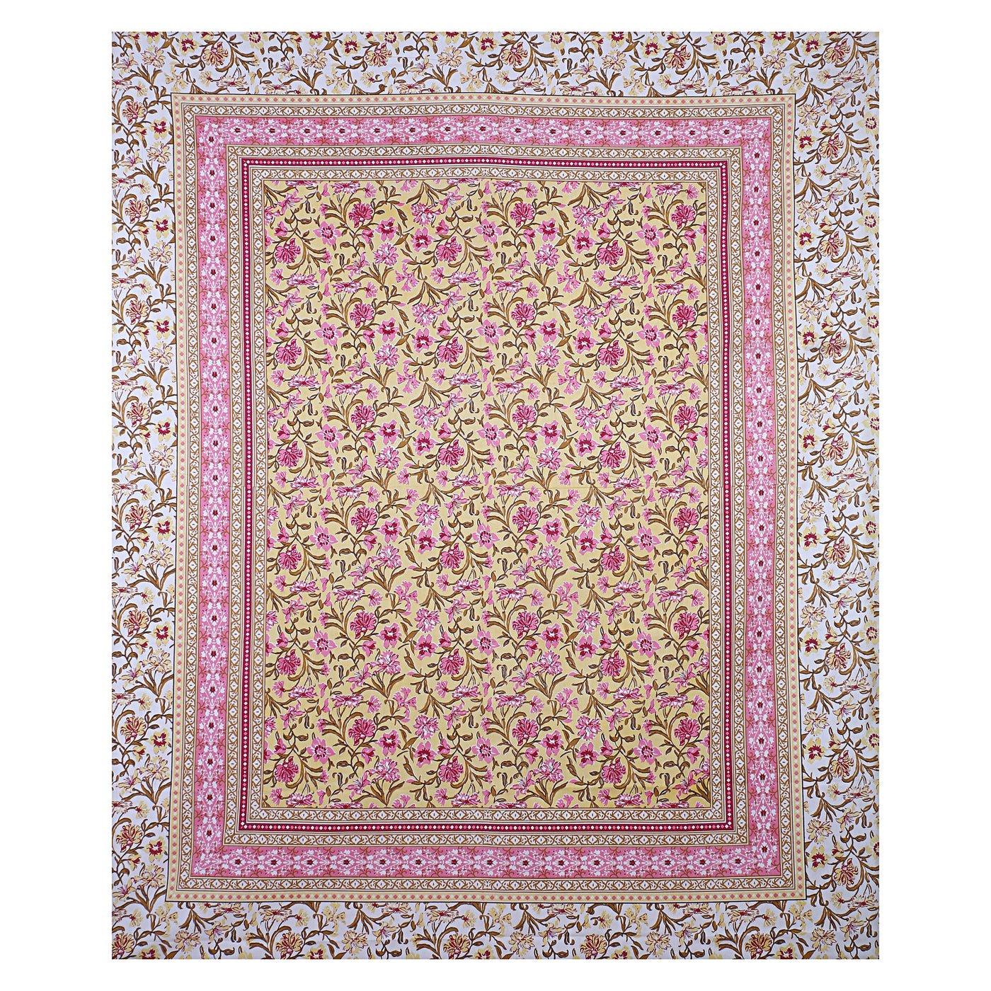 Braise Premium | Full Size 87 x 104 in | 100% Pure Cotton | Double Bedsheet with 2 Pillow Covers (PKC 02)