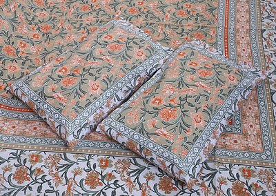 Braise Premium | Full Size 87 x 104 in | 100% Pure Cotton | Double Bedsheet with 2 Pillow Covers (PKC 02)