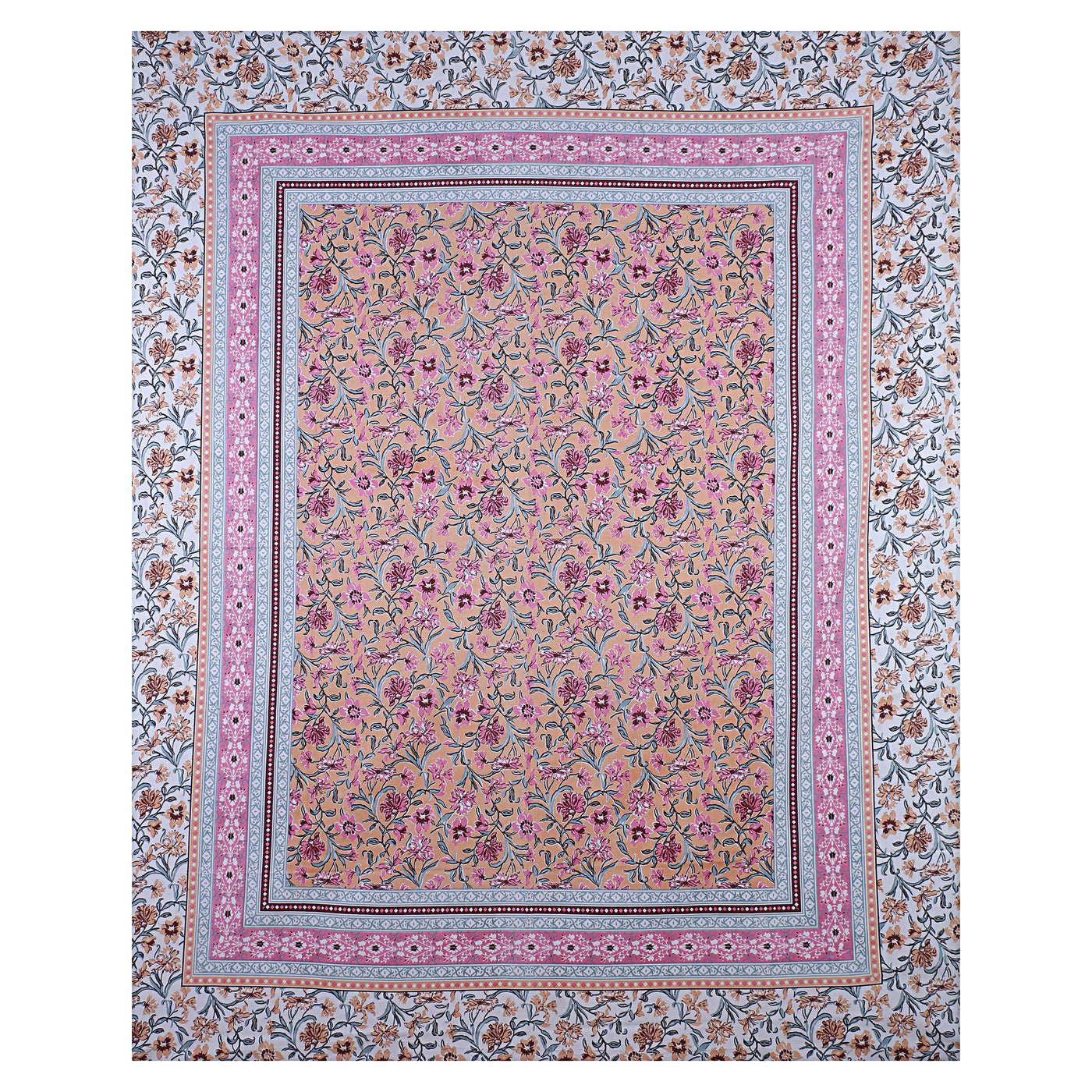 Braise Premium | Full Size 87 x 104 in | 100% Pure Cotton | Double Bedsheet with 2 Pillow Covers (PKC 02)
