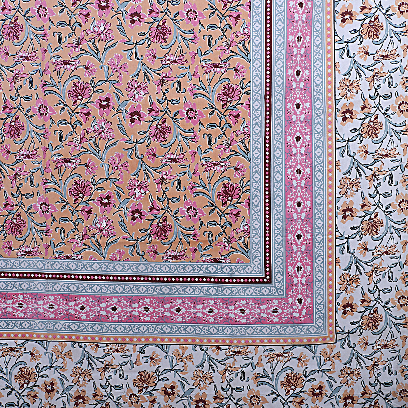 Braise Premium | Full Size 87 x 104 in | 100% Pure Cotton | Double Bedsheet with 2 Pillow Covers (PKC 02)