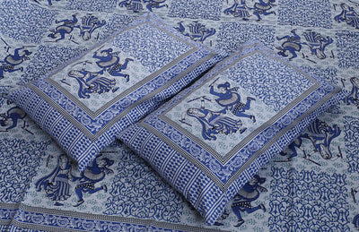 Braise Premium | Full Size 87 x 104 in | 100% Pure Cotton | Double Bedsheet with 2 Pillow Covers (PKC 03)
