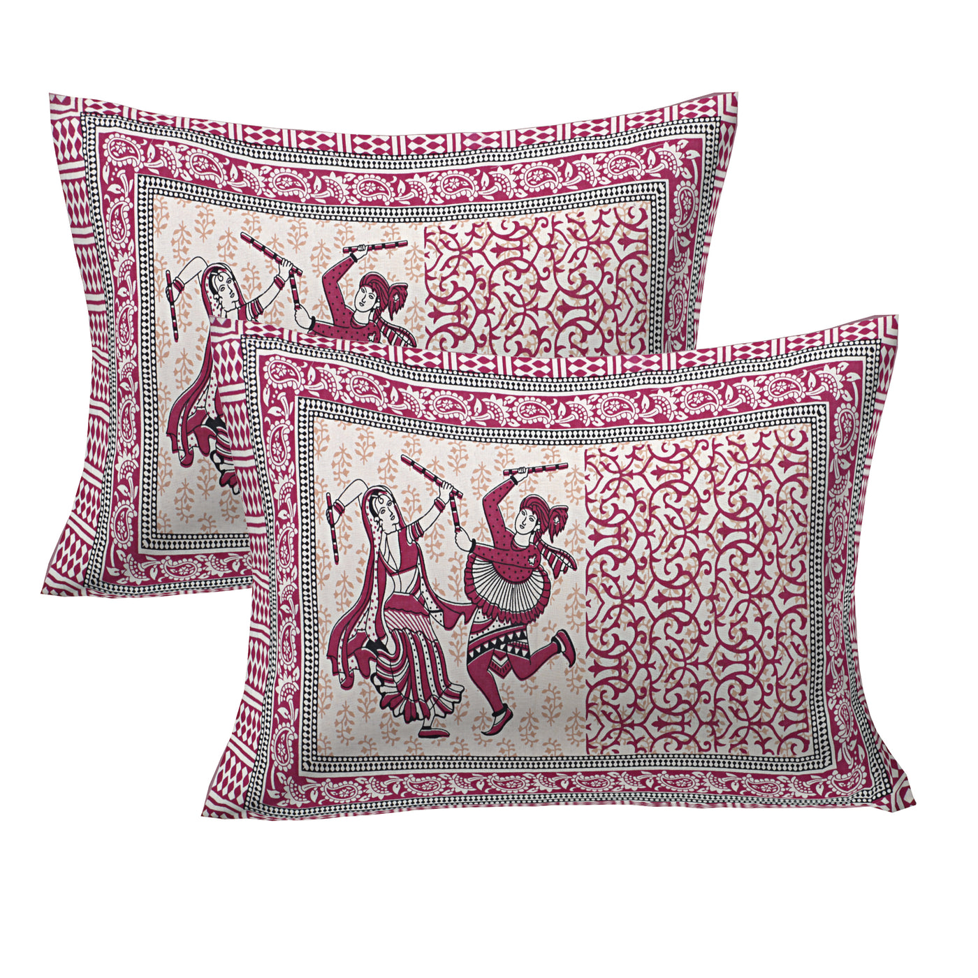 Braise Premium | Full Size 87 x 104 in | 100% Pure Cotton | Double Bedsheet with 2 Pillow Covers (PKC 03)