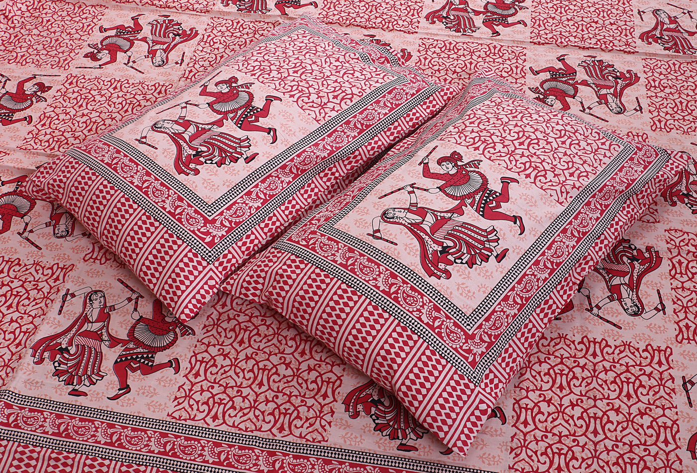 Braise Premium | Full Size 87 x 104 in | 100% Pure Cotton | Double Bedsheet with 2 Pillow Covers (PKC 03)
