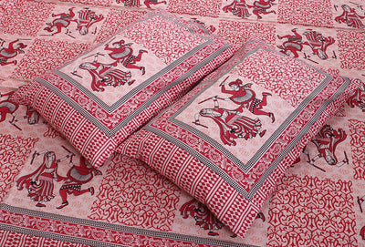 Braise Premium | Full Size 87 x 104 in | 100% Pure Cotton | Double Bedsheet with 2 Pillow Covers (PKC 03)