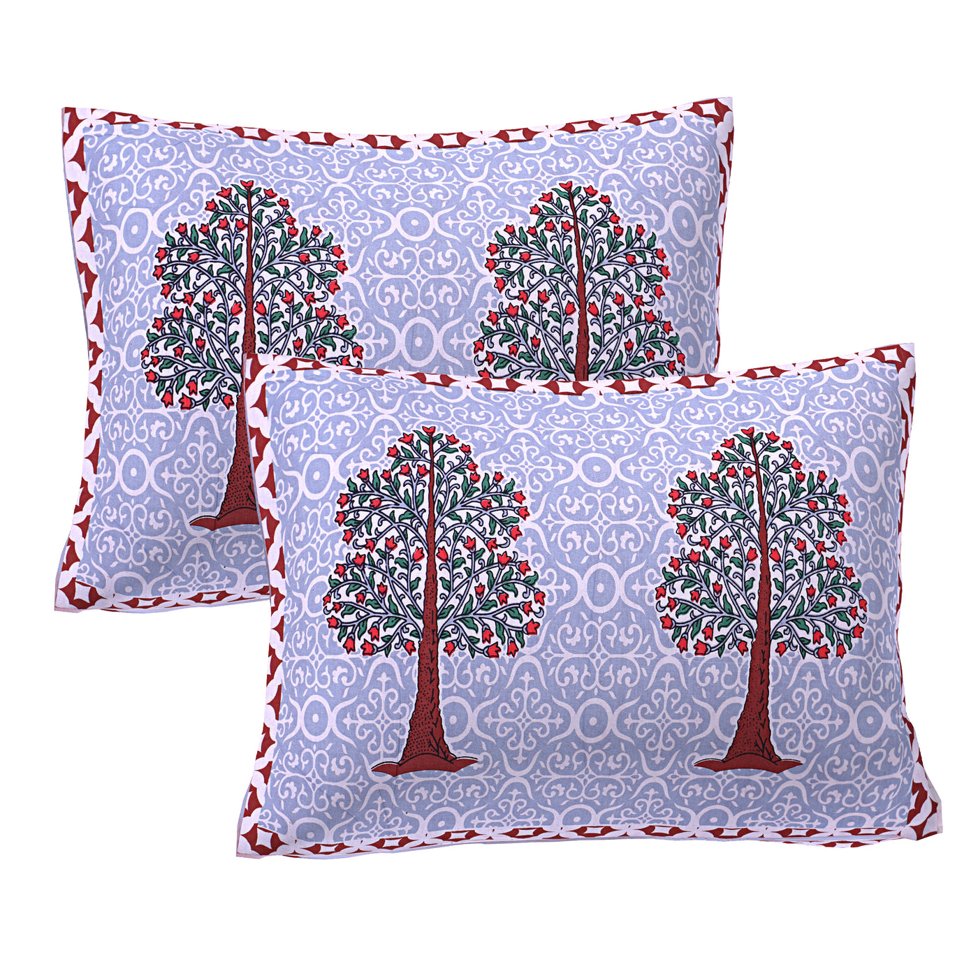 Braise Premium | Full Size 87 x 104 in | 100% Pure Cotton | Double Bedsheet with 2 Pillow Covers (PKC 16)