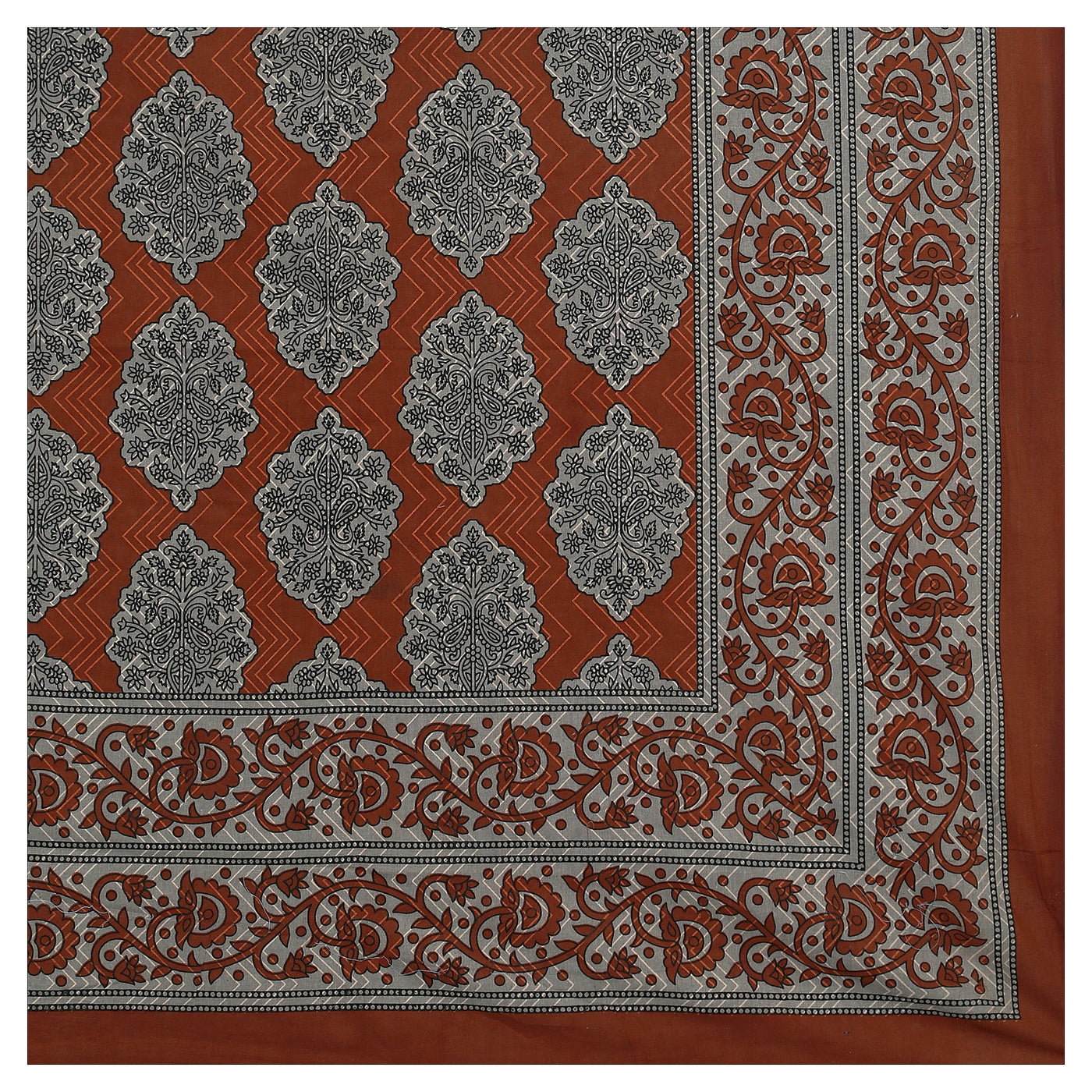 Wanderlust Premium | Full Size 93 x 108 in | 100% Pure Cotton | Double Bedsheet with 2 Pillow Covers (PKC04)