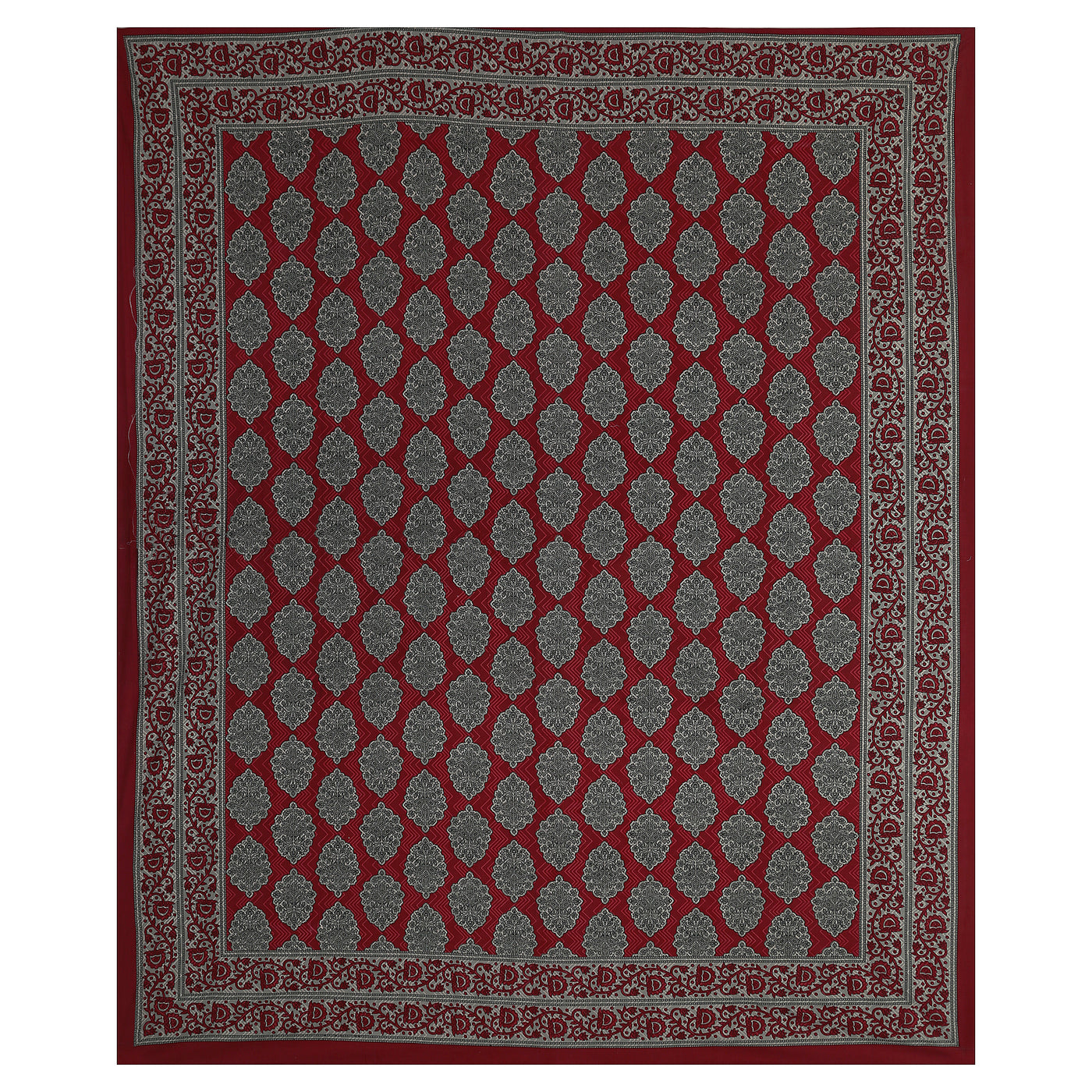 Wanderlust Premium | Full Size 93 x 108 in | 100% Pure Cotton | Double Bedsheet with 2 Pillow Covers (PKC04)