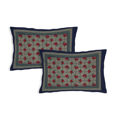 Braise Premium | Full Size 87 x 104 in | 100% Pure Cotton | Double Bedsheet with 2 Pillow Covers (PKC 07)