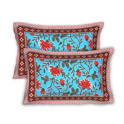 Braise Premium | Full Size 87 x 104 in | 100% Pure Cotton | Double Bedsheet with 2 Pillow Covers (PKC 14)
