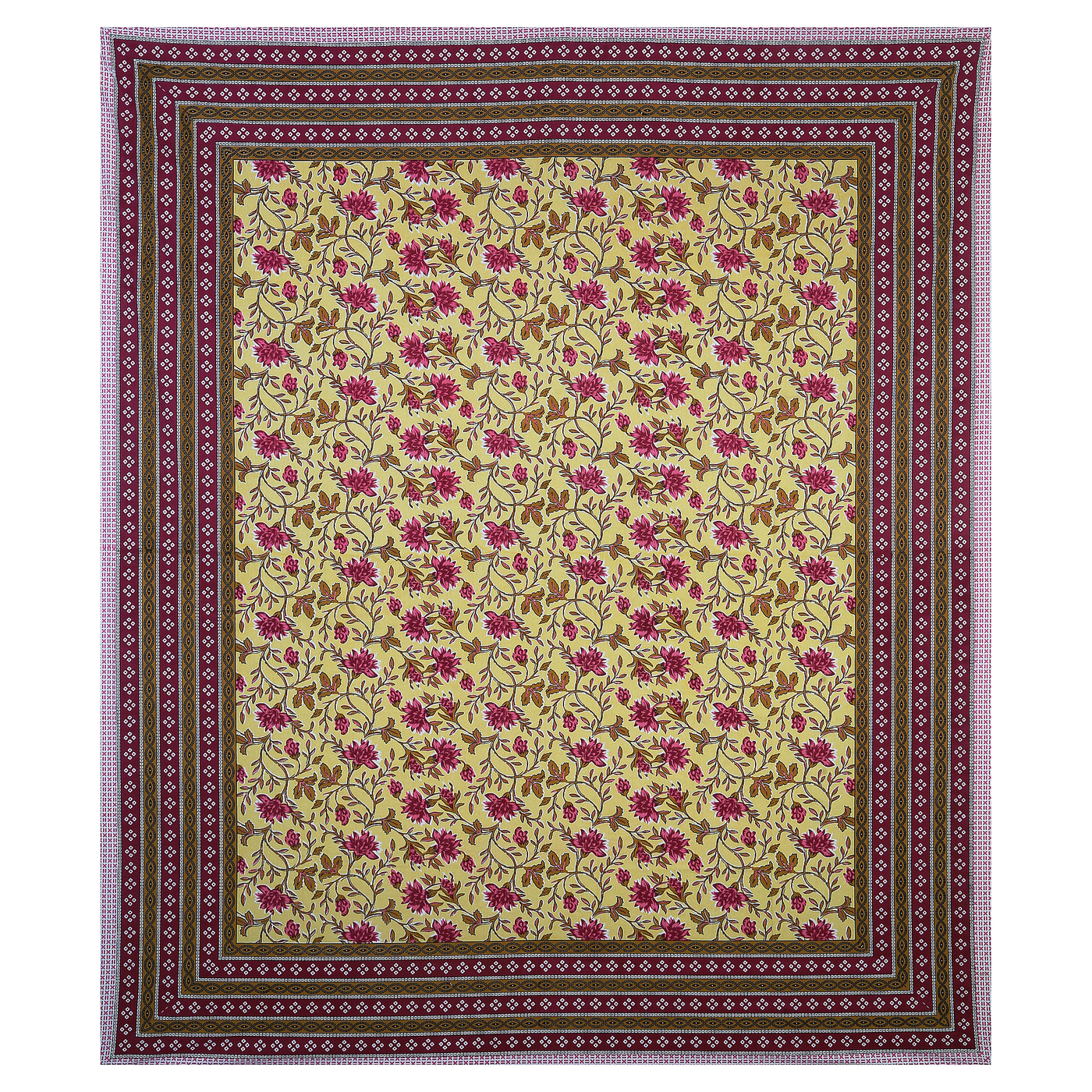 Braise Premium | Full Size 87 x 104 in | 100% Pure Cotton | Double Bedsheet with 2 Pillow Covers (PKC 14)